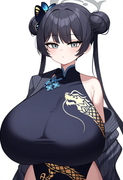 depth of field, 1girl, kisaki (blue archive), {{gigantic breasts}}, petite, blue s-826310280