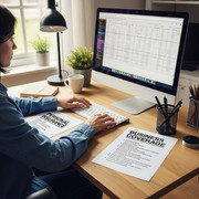 Homeowner comparing multiple insurance policies online for best coverage and savings