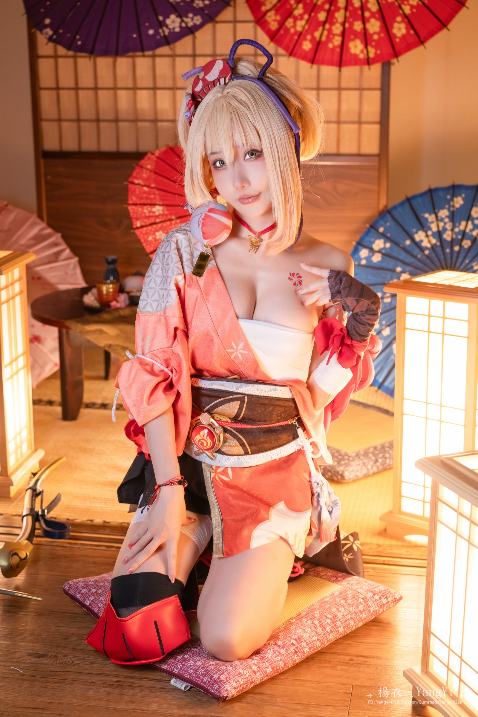 楊衣 Yangyi – Yoimiya 宵宫 Cosplay 写真视频（38P+1V-202MB）原神角色插图4