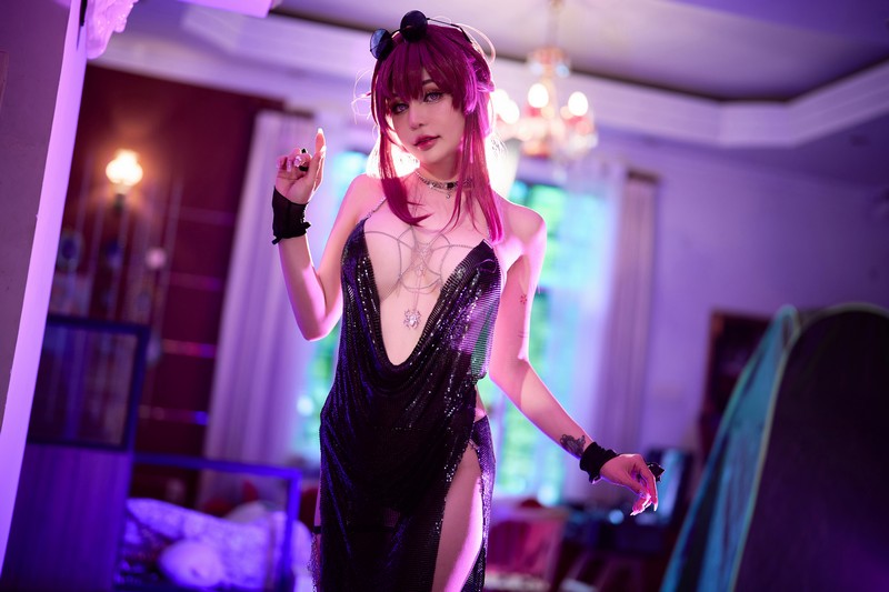 Joyce Lin2x Kafka Bar Night Cosplay Honkai Star Rail 写真 74P插图7