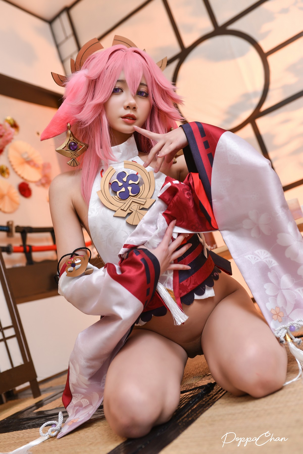 PoppaChan Yae Miko Cosplay (Genshin Impact) – 55 Photos 224MB插图7