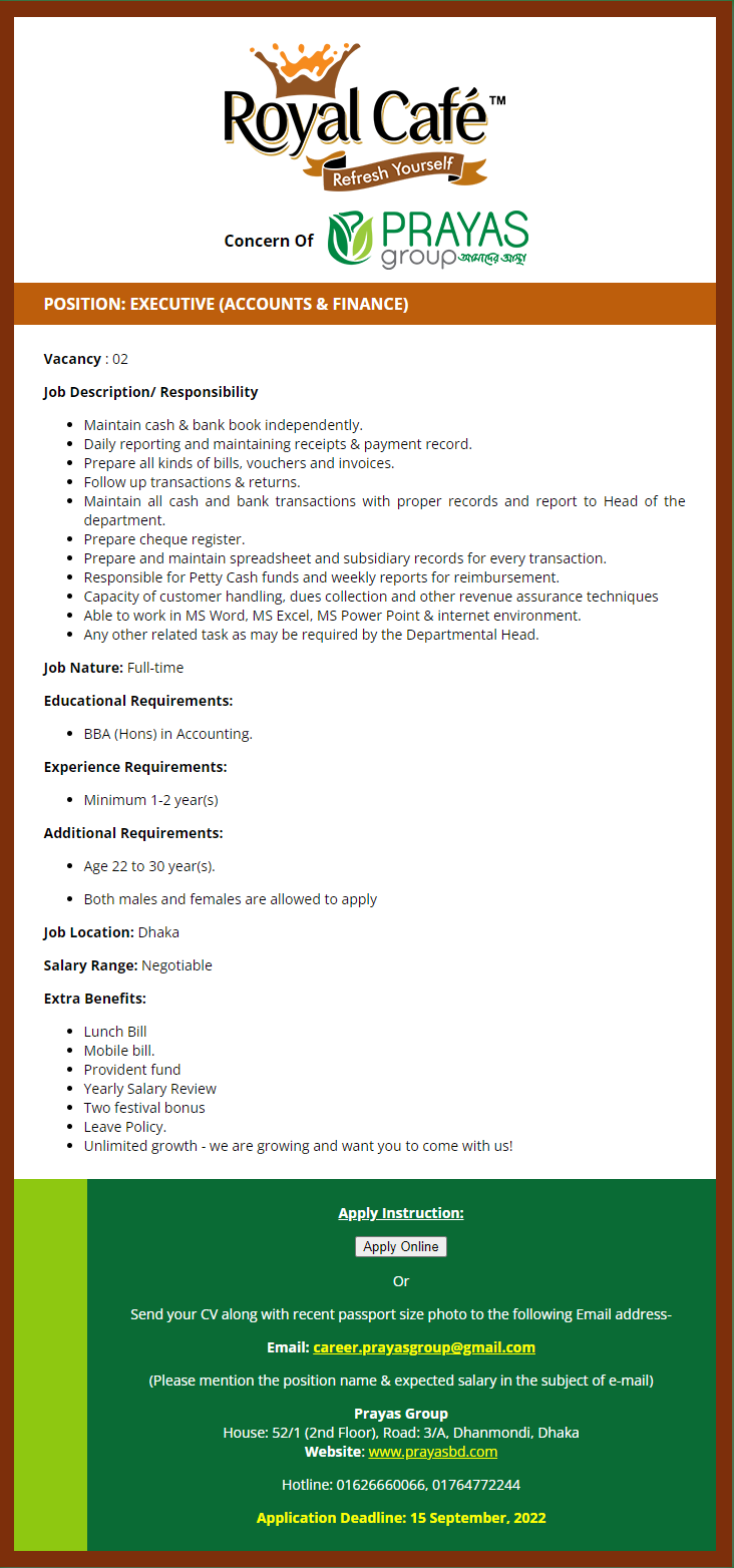 Prayas Group Job Circular 2022 Image