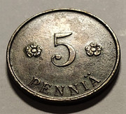 5 Penniä, 1918 - 1ª moneda de Finlandia - Dedicado a 10 pfennig IMG-20200826-181038