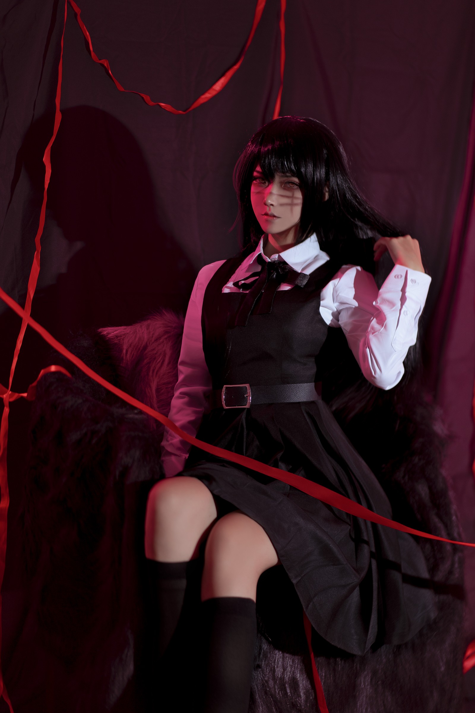 Seya-狮砸 – 电锯人 三鹰朝 Cosplay 高清写真（8P-65MB）插图1