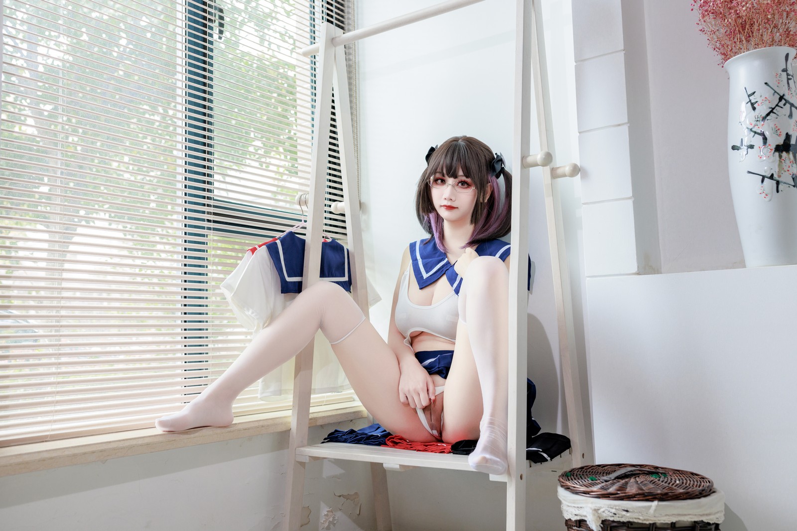 阿雪雪写真连体水手服高清写真（95P / 1.12G）校园风Cosplay插图1