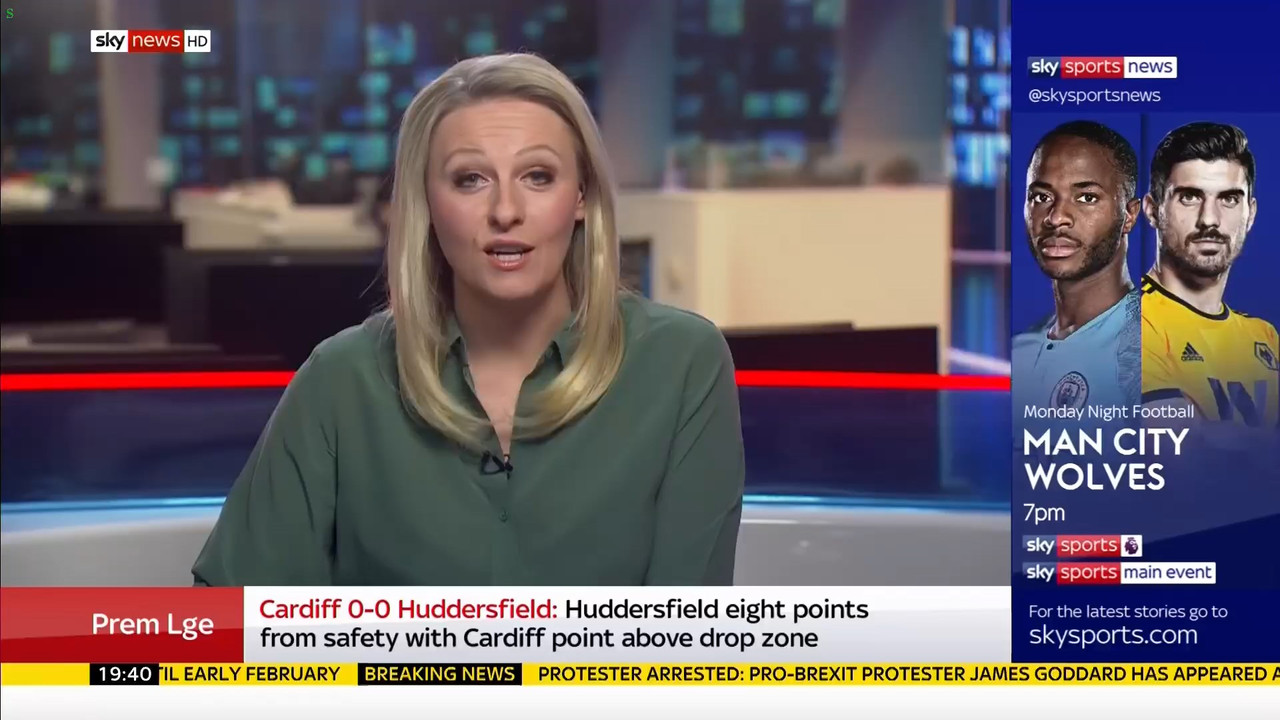12 January - 19.30.00 - Sportsline. Sky News presents the news a