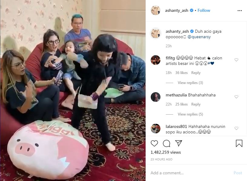 Ashanty takjub lihat Arsy main Tik Tok