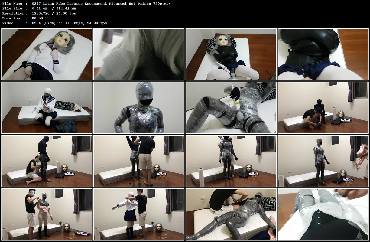 0297 Latex Rubb Layeres Encasement Kigurumi Hot Prison 720p.mp4