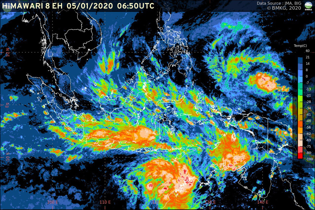 Prakiraan Cuaca BMKG 5 - 12 Januari 2019 di Indonesia, Waspada Cuaca