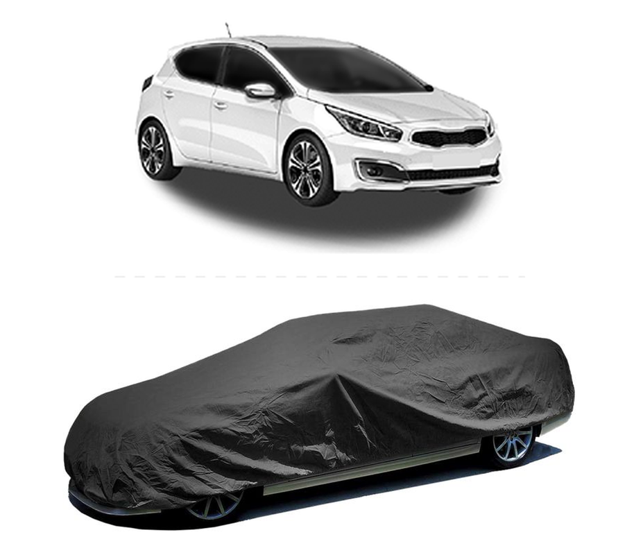 Husa tip prelata auto pentru KIA CEED (CD) 2018 - 2020,culoare negru, material textil impermeabil, rezistanta la intemperii praf UV, CARPASSION Husa Protectie
