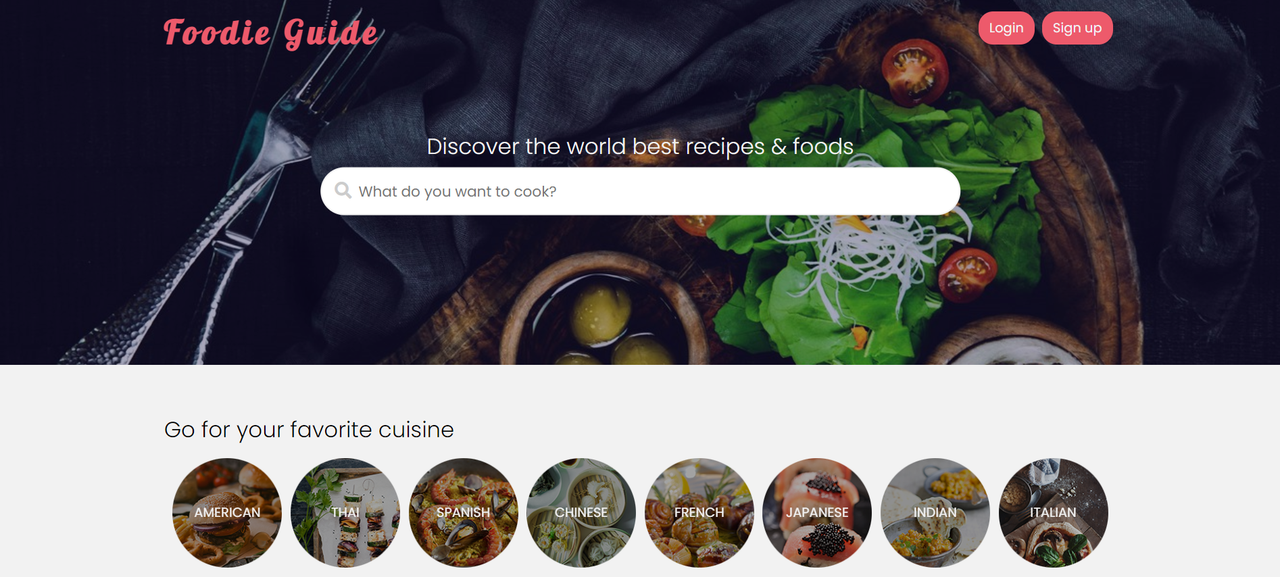 Foodie Guide- Recipe Webapp