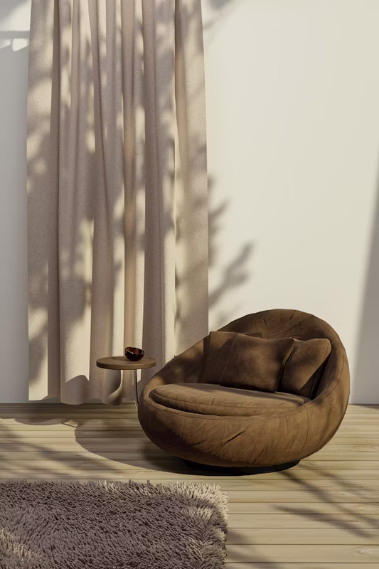 Mueble redondo acolchado