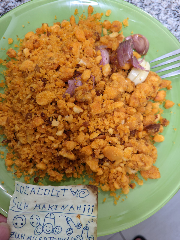 Tengo jambre pero no tengo ganas de jacer de comer.