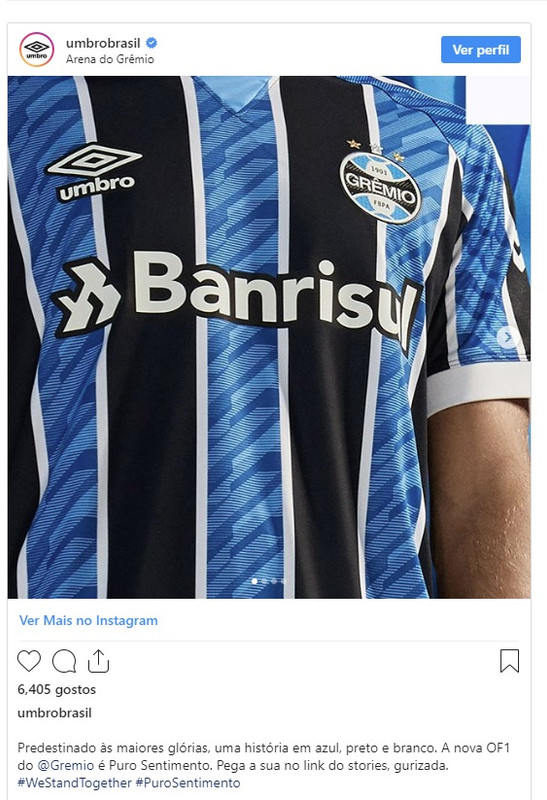 Grêmio lança uniforme 2020 com atletas 'de casa'