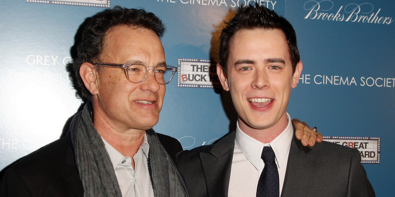 Colin Hanks with his father, Tom Hanks