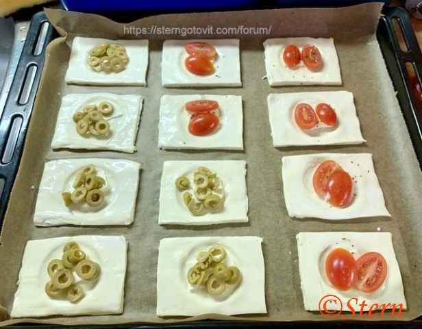 Слойки закусочные с крем-сыром «Ассорти»