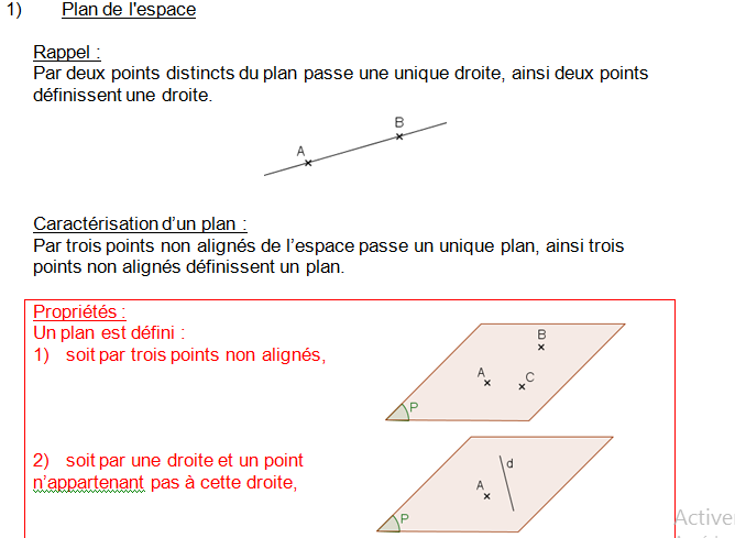 Géométrie dans l’espace