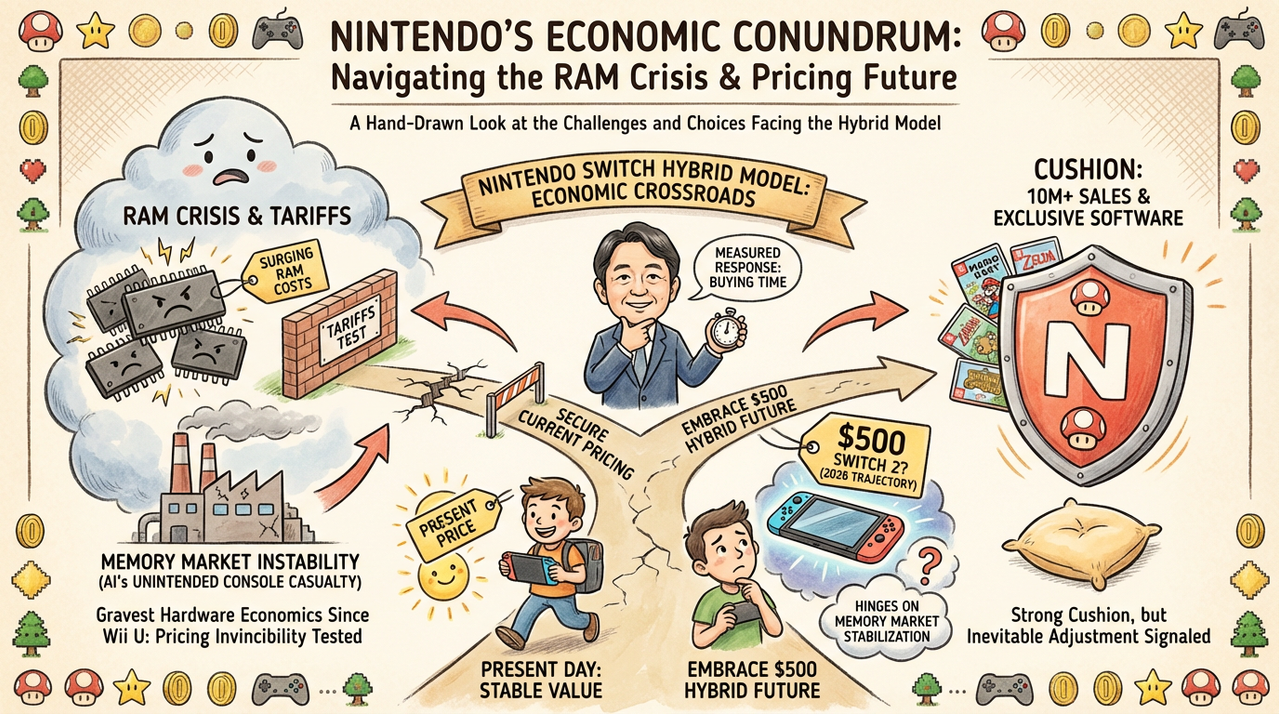 Server farm with glowing RAM modules representing AI-driven memory shortage