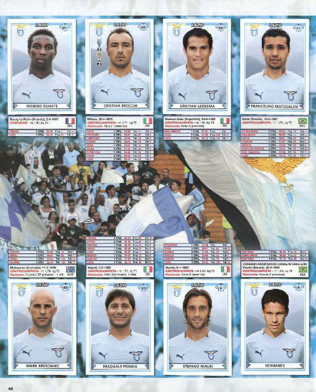 Set 24 Figurines Panini Lazio Calciatori Campionato 2010-11 - Neuf