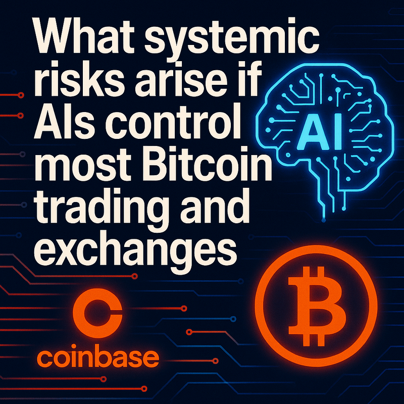 What systemic risks arise if AIs control most Bitcoin trading and exchanges