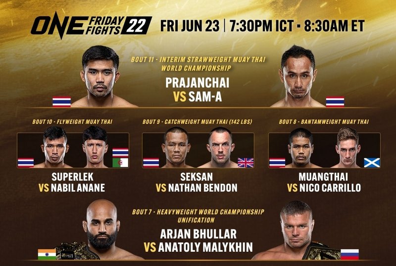 Резултати от ONE Friday Fights 22