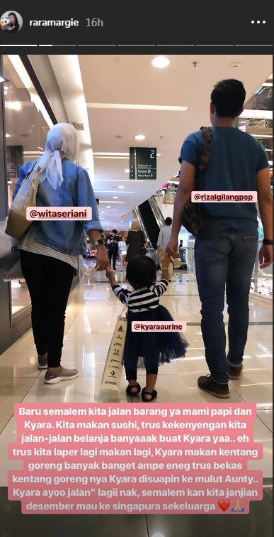 Instagram story Rara Margie