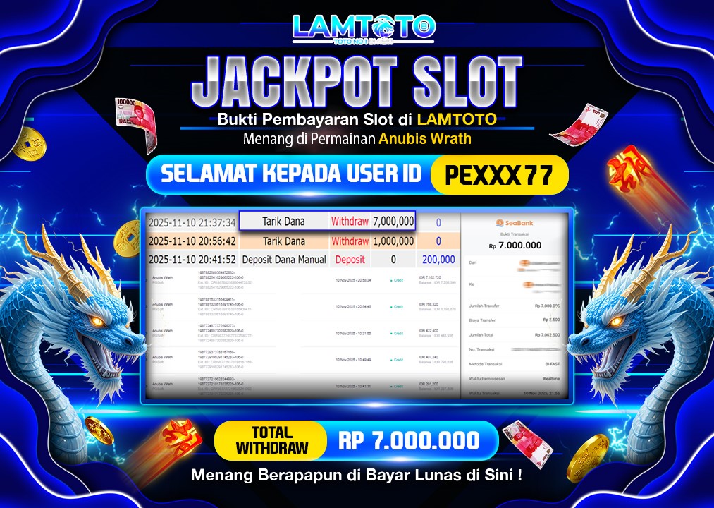 BUKTI JACKPOT LUNAS LAMTOTO