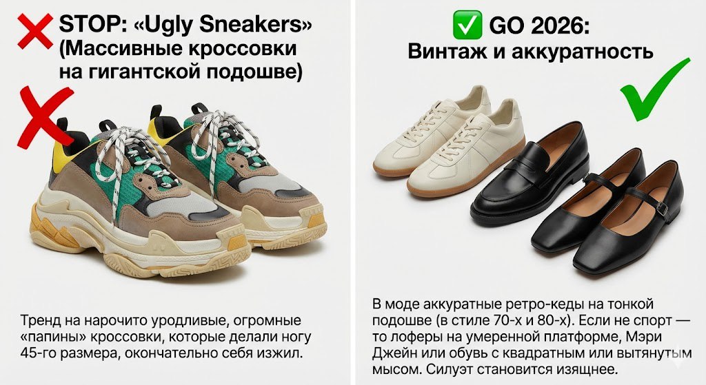 Тренды обуви 2026