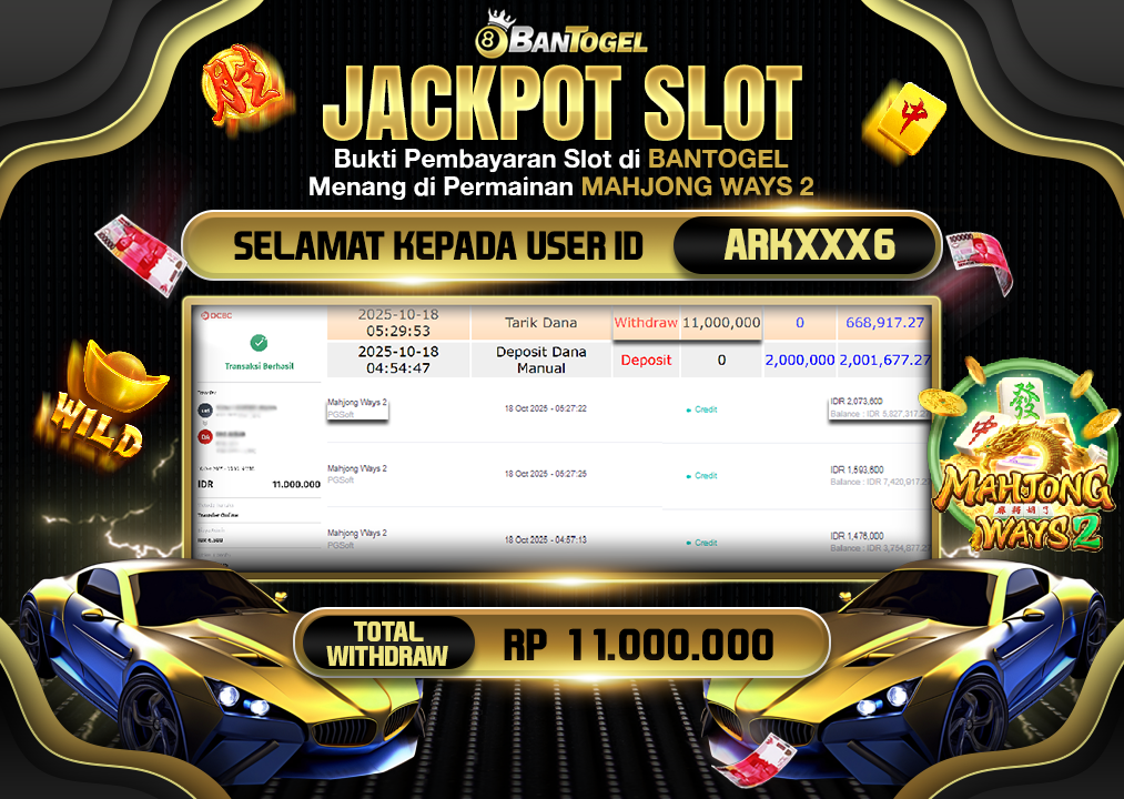 BUKTI JACKPOT LUNAS BANTOGEL