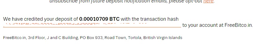 1st payment from Buxco.in ( 0.00010709 BTC ) Buxcoinpayment2