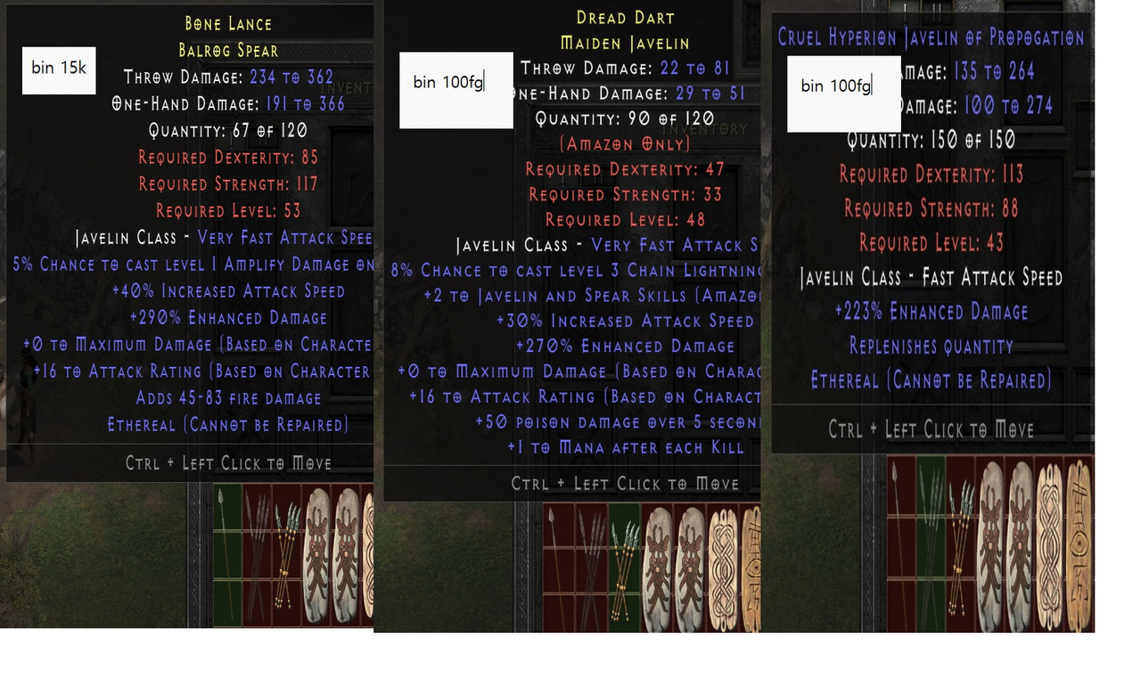 Your Zon Needs Javelin Lowered Bin Topic d2jsp