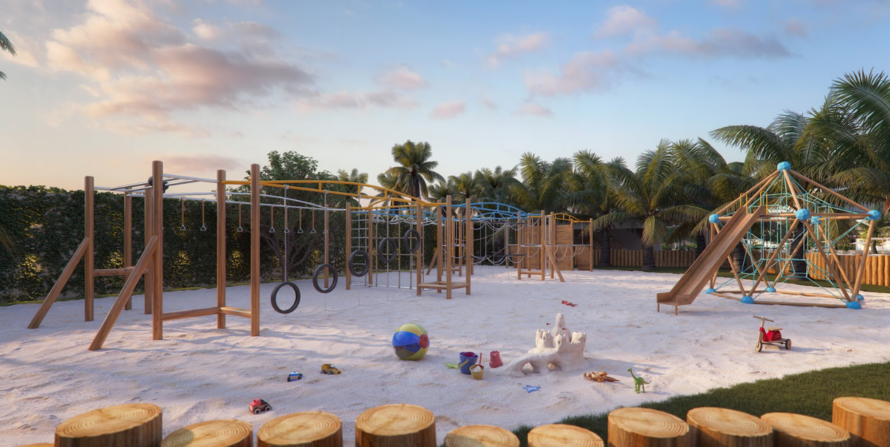Playground completo ao ar livre