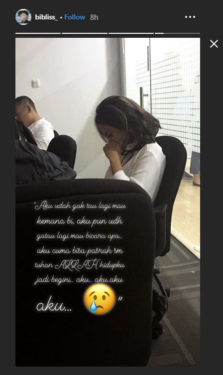 Tangkapan Layar Instagram Story kekasih Vanessa Angel