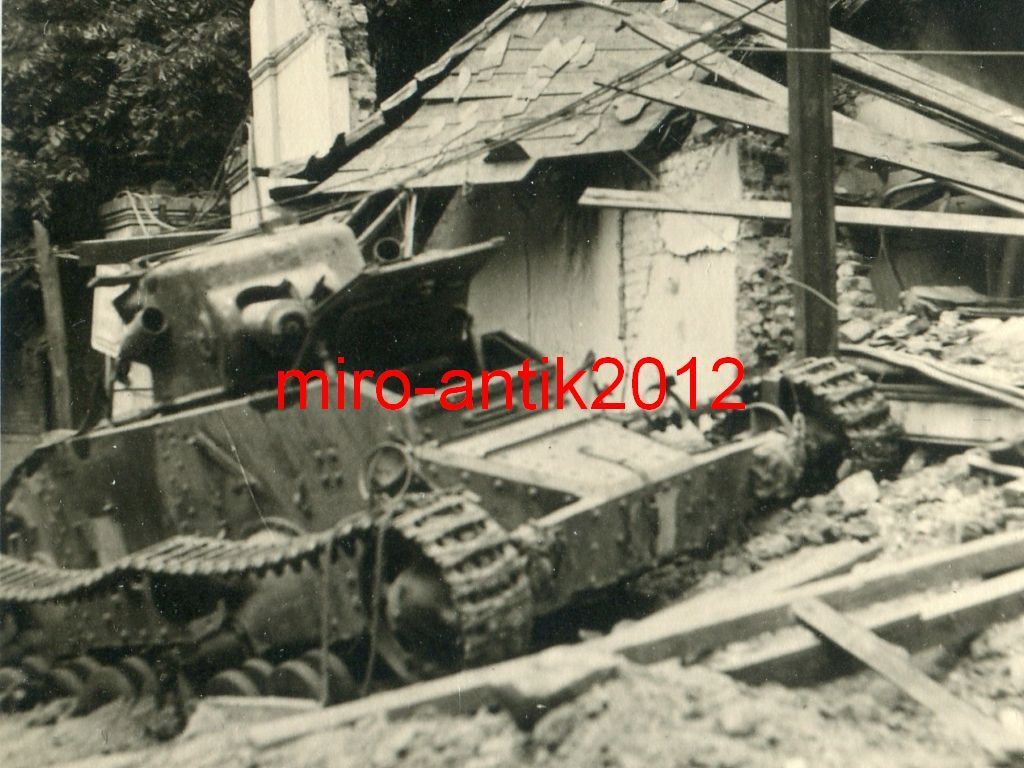 Foto, Wehrmacht, zerstörter Panzer, Matilda I, R