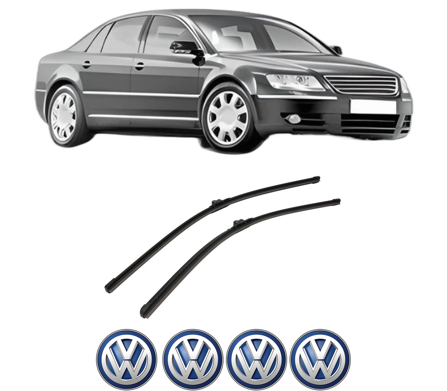 Set stergatoare auto Volkswagen PHAETON (3D1, 3D2, 3D3, 3D4, 3D6, 3D7, 3D8, 3D9) din 2002-2016, pentru parbriz auto, 2 bucati, Bosch Aerotwin, din cauciuc siliconat rezistent, 4 Stickere Auto Volkswagen