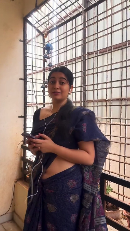 K sudha sexy deep navel look in blue saree photoshoot