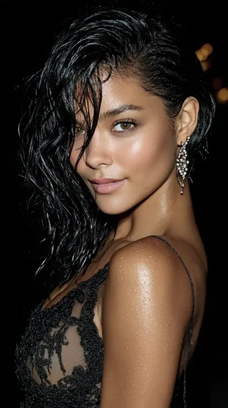 Glamorous Side Sweep Magic - black women side part