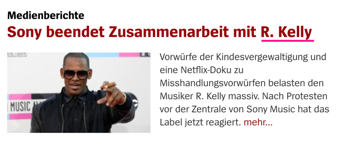 Unterhaltungsindustrie im Allgemeinen und im weiteren Sinne - Seite 5 Rkelly