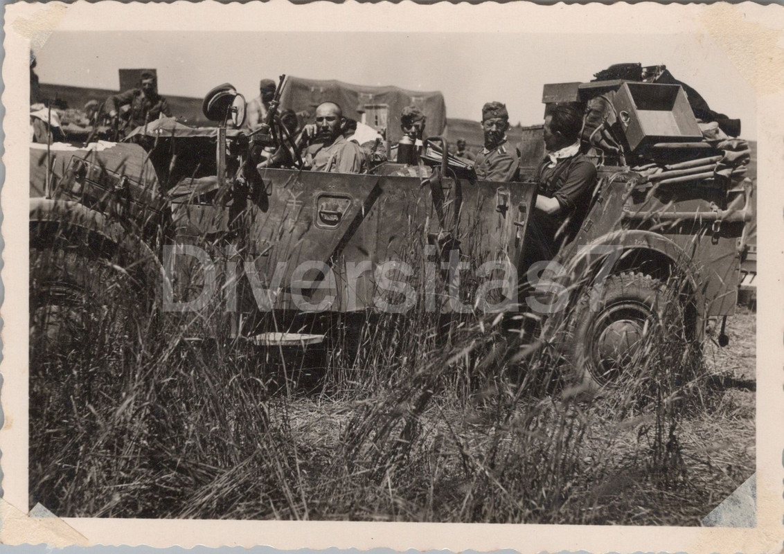 Foto a. Hans Nachl. Uffz H Gollner Panzer-Regt. 39 Einheits Pkw vor Slonim