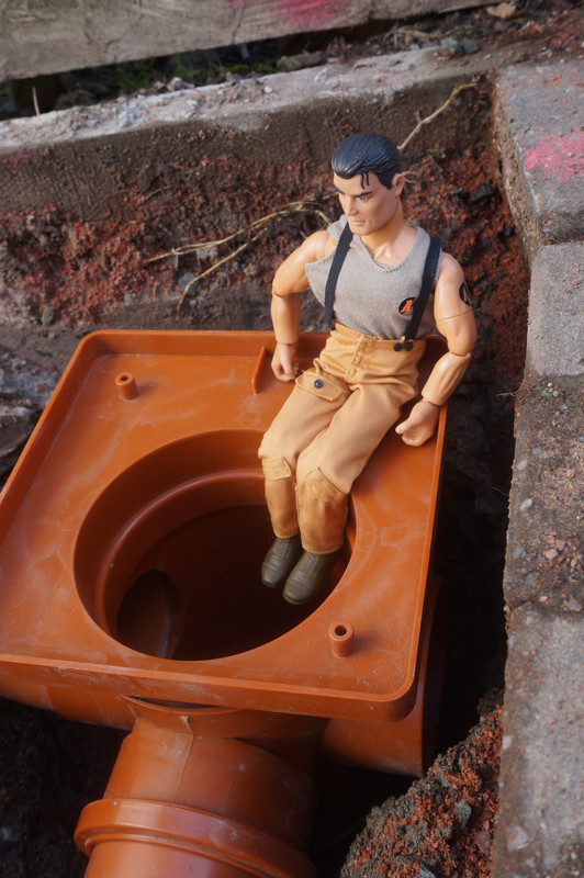 Action Man checking out the underground drainage system. 06-FEA721-7-B3-B-45-E4-A01-E-20-A3-B693-C5-BF