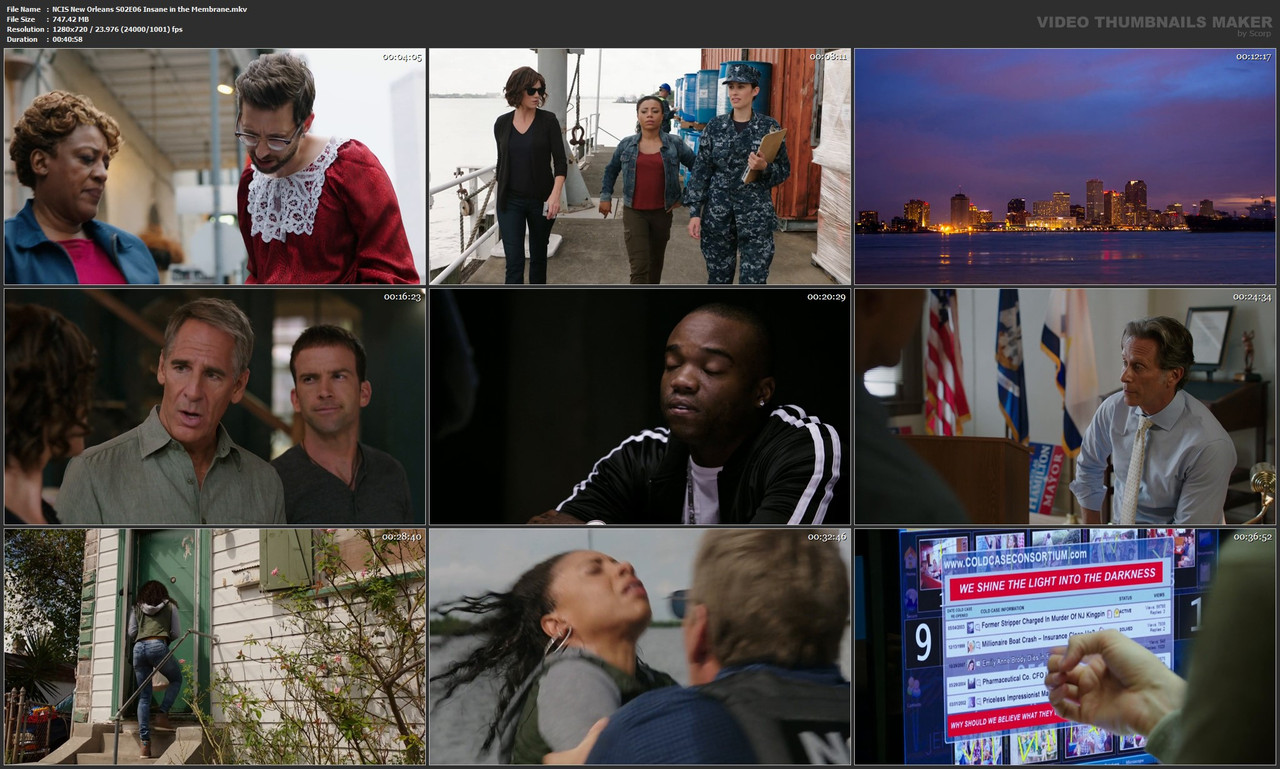NCIS New Orleans S02E06 Insane in the Membrane.mkv