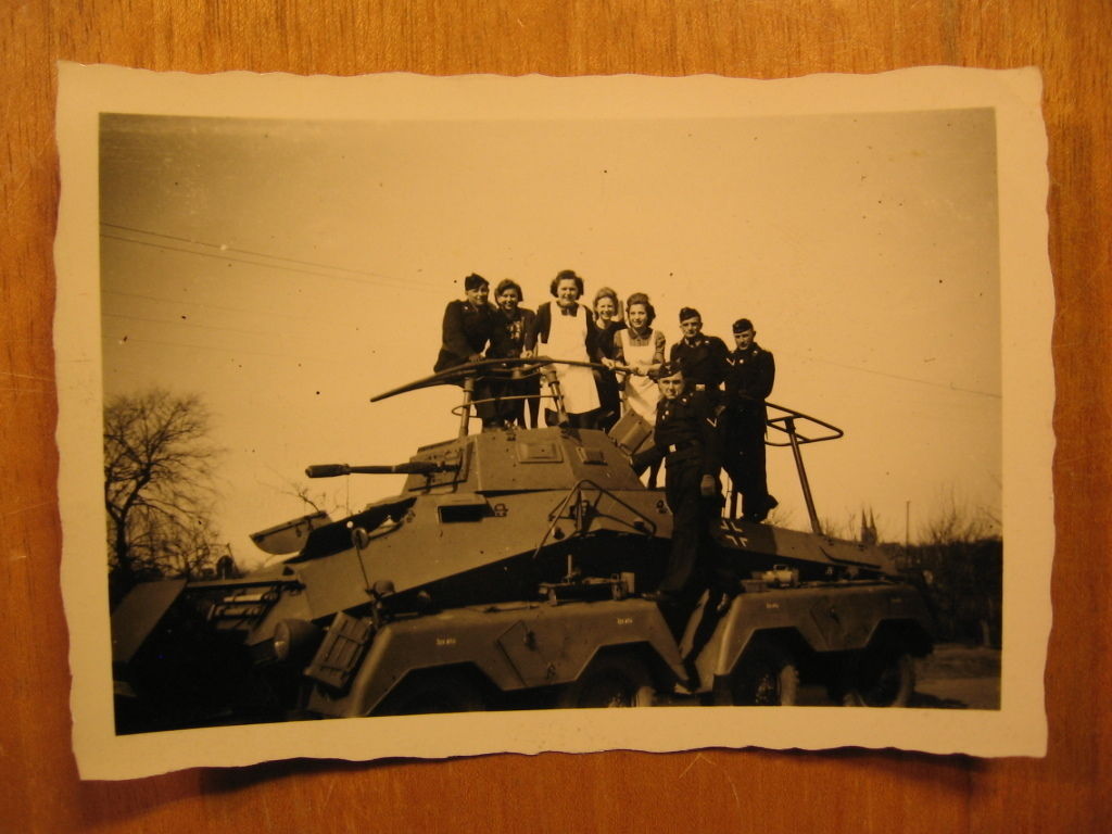 1943 altes Foto Wehrmacht Schwerer Panzerspähwag