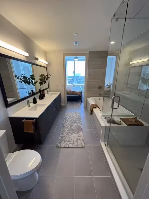 Bathroom remodel finished photo