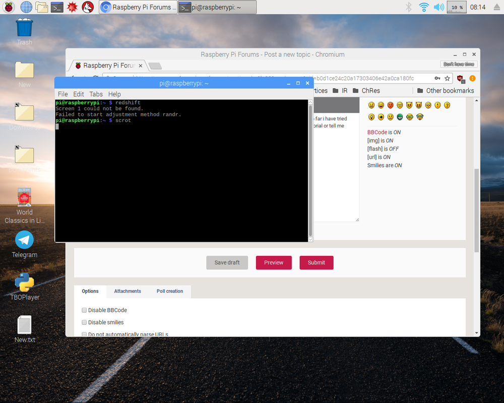 Failed in installing Redshift (MY EYES HURT!) - Raspberry Pi Forums