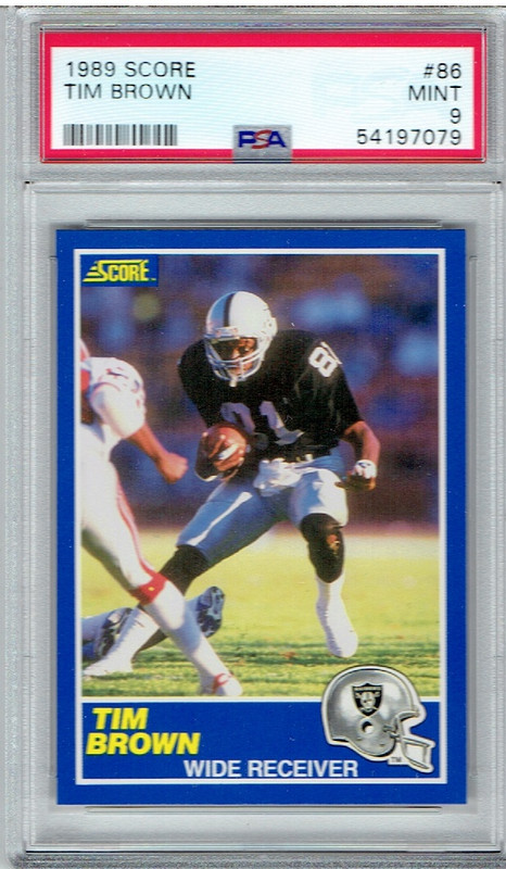 1989 Score Tim Brown PSA 9