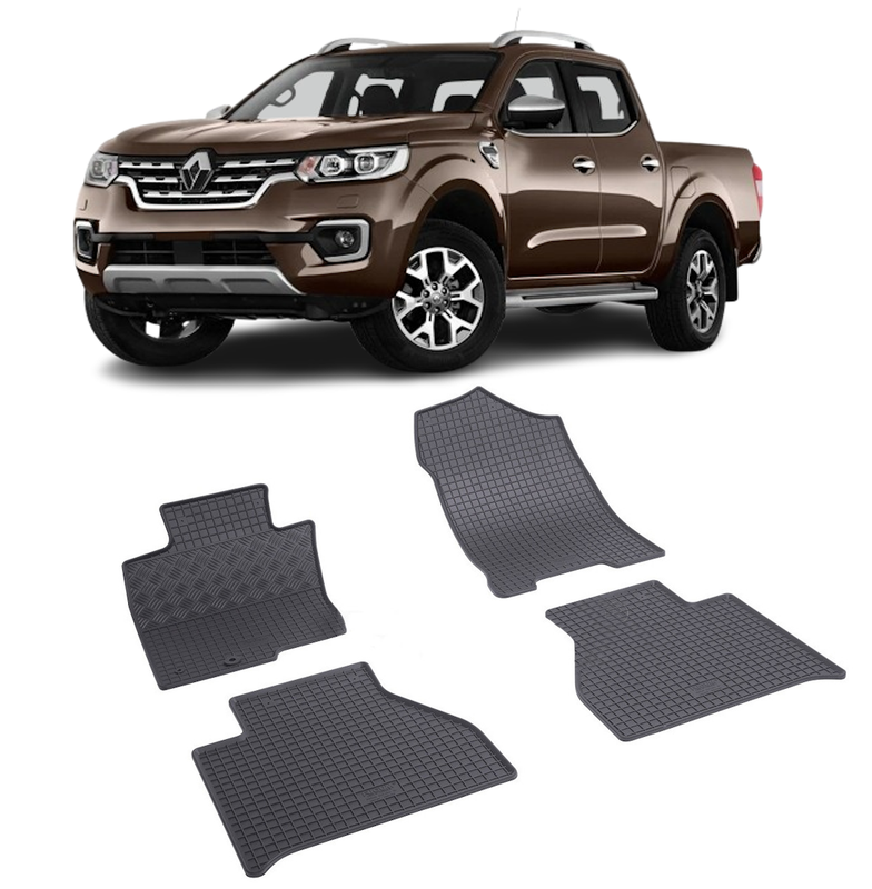 Set 4 covorase Renault Alaskan 2017-2021, din cauciuc 100%, compatibile cu autoturismul RENAULT Alaskan