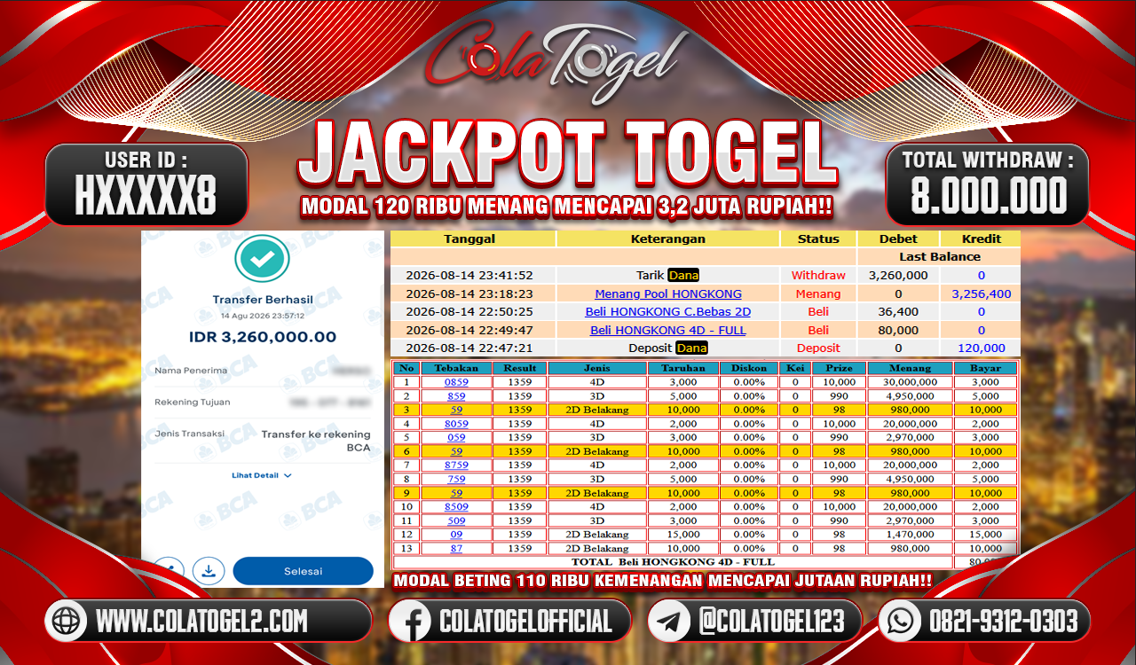 JACKPOT HONGKONG LOTTO!!