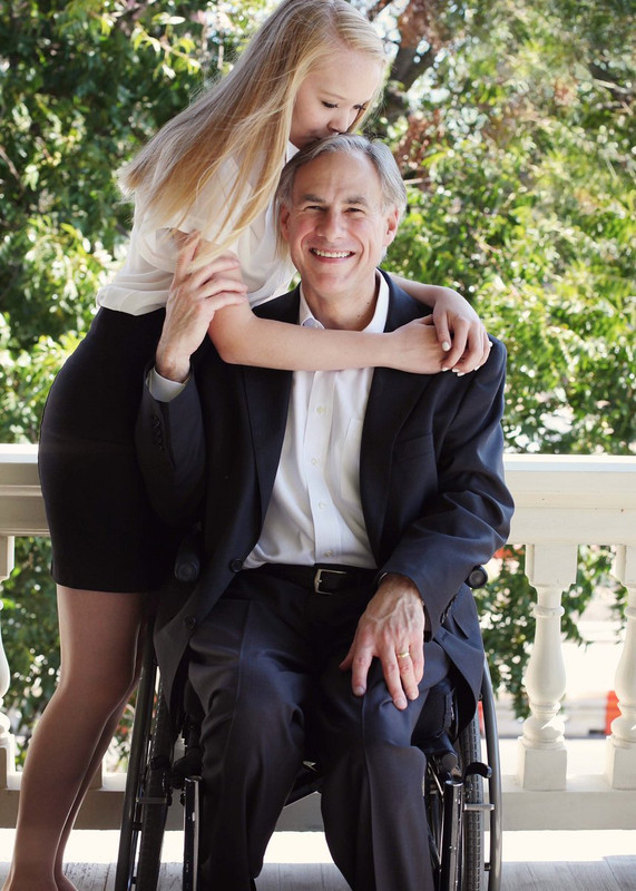 Audrey Abbott with her father.