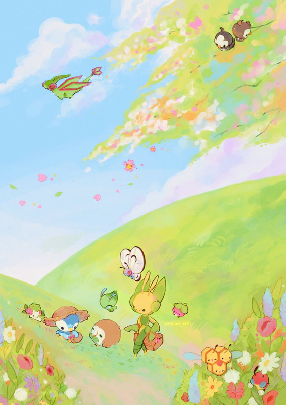 rowlet-piplup-flygon-shaymin-celebi-and-