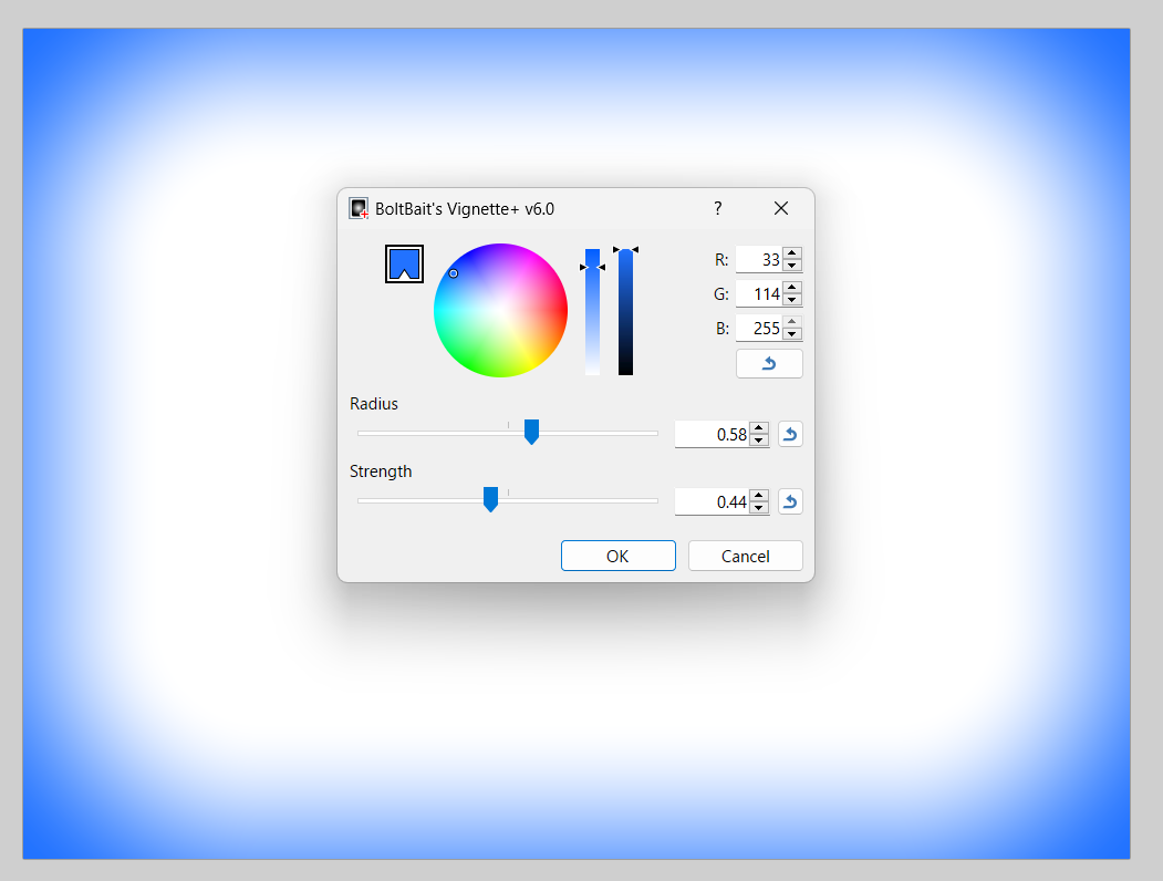 How can I change the colour of the gradient?